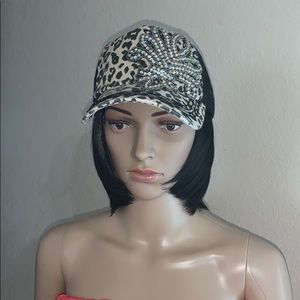 Cheetah bling hat
